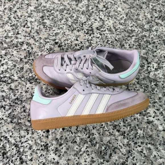 adidas Shoes - Adidas Samba OG Aqua Purple Sneaker Shoe W5 IH2872